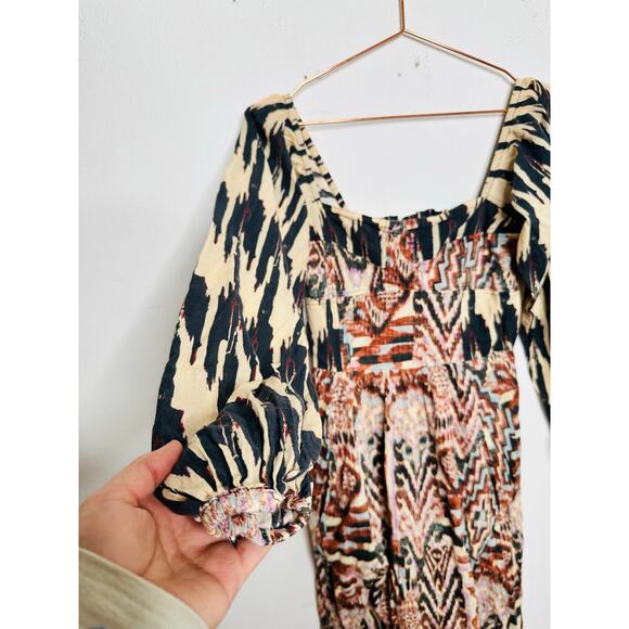 MARIA CHER Multicolored Southwestern 100% Cotton Junin Naibi Dress size XS - Picture 13 of 16